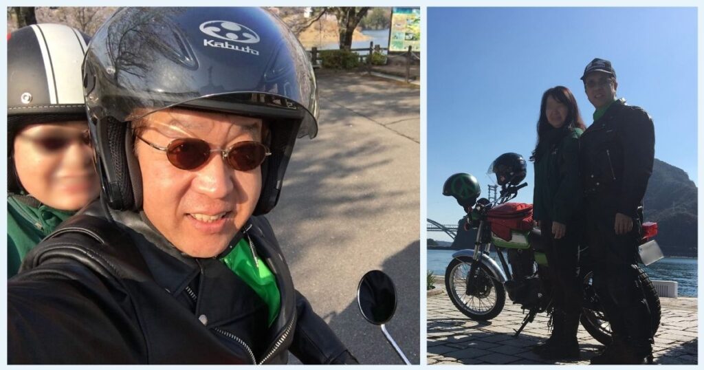 50代で転職に失敗し「辞めたい」と思っていた筆者が、心穏やかな休日を取り戻し、妻とバイクでタンデムツーリングを楽しむ写真